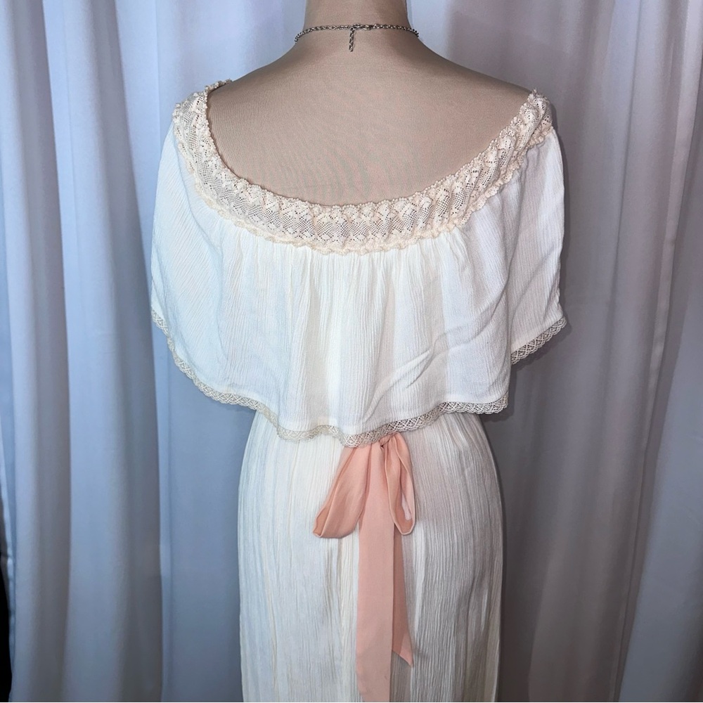 Flying‎ Tomato Maxi Dress Sz M Off-The-Shoulder Ruffle Bohemian Wedding NWOT - Picture 6 of 15
